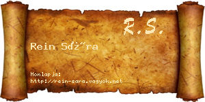 Rein Sára névjegykártya